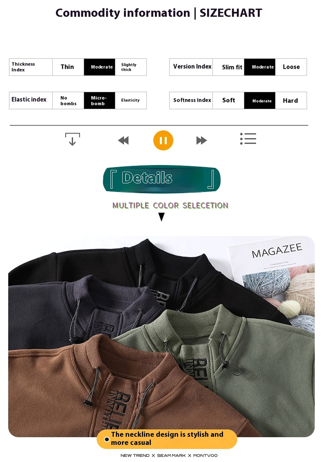 Round Neck Sweater — Men's and Women's Long Sleeves Couple Top - enhanced image 5