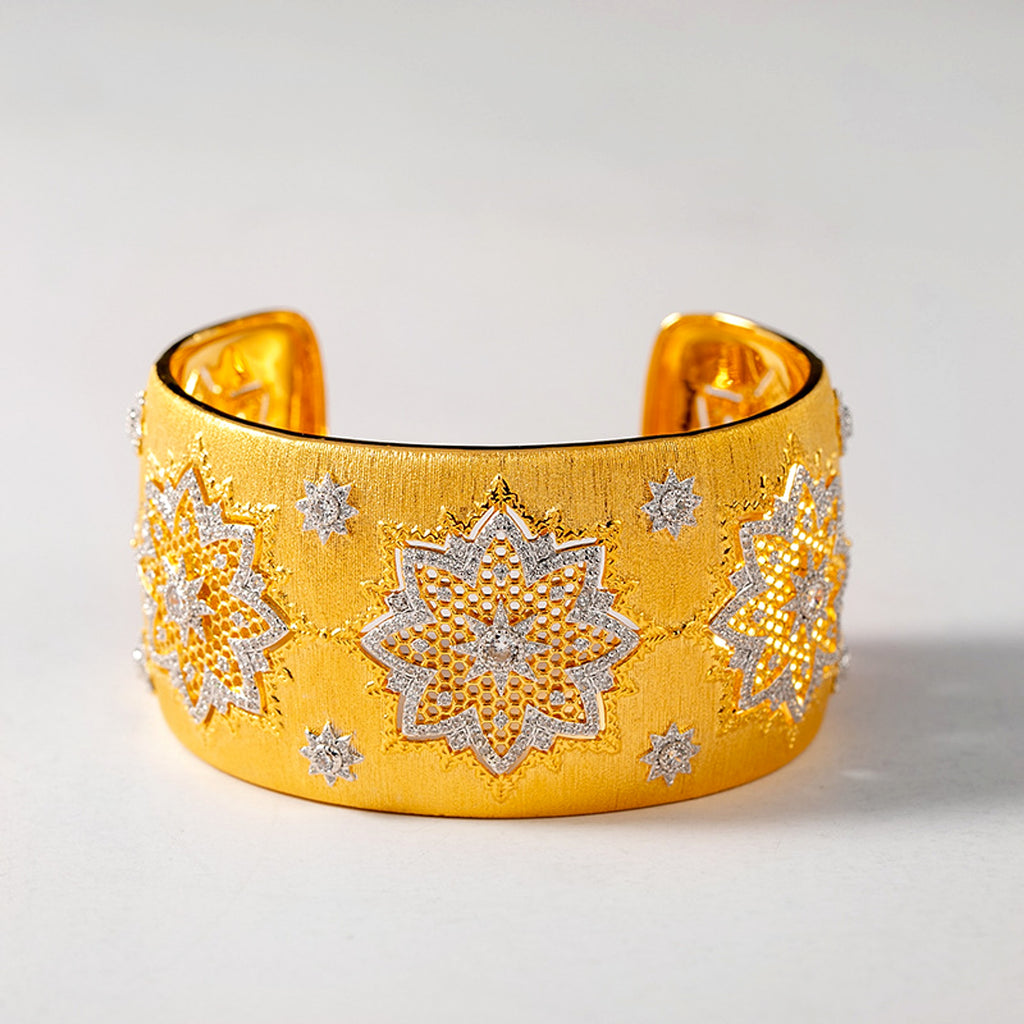 S925 Silver Gold-plated Zirconium Hollow Fine To Retro And Elegant - enhanced image 5