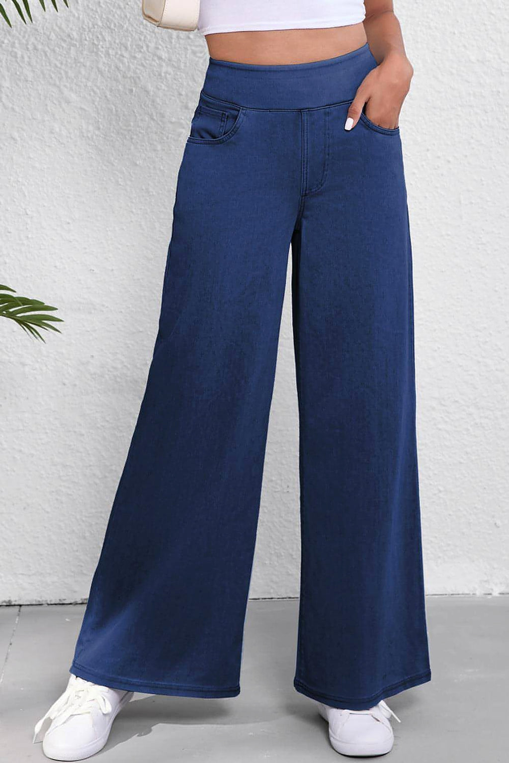 Sail Blue Medium Wash Straight Leg Loose Casual Jeans - enhanced image 5