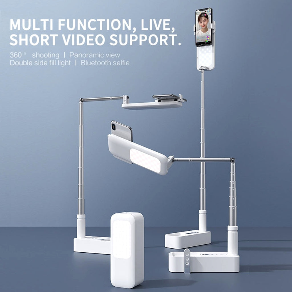 Selfie portable phone holder with lightweight foldable Bluetooth remote control - enhanced image 5