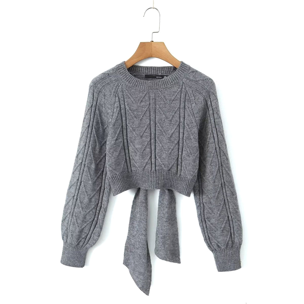 A.1 Short Backless Knitted Sweater Women - enhanced image 5