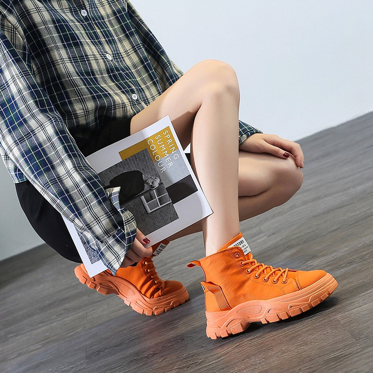 Short boots girls youth students thick soled - enhanced image 5