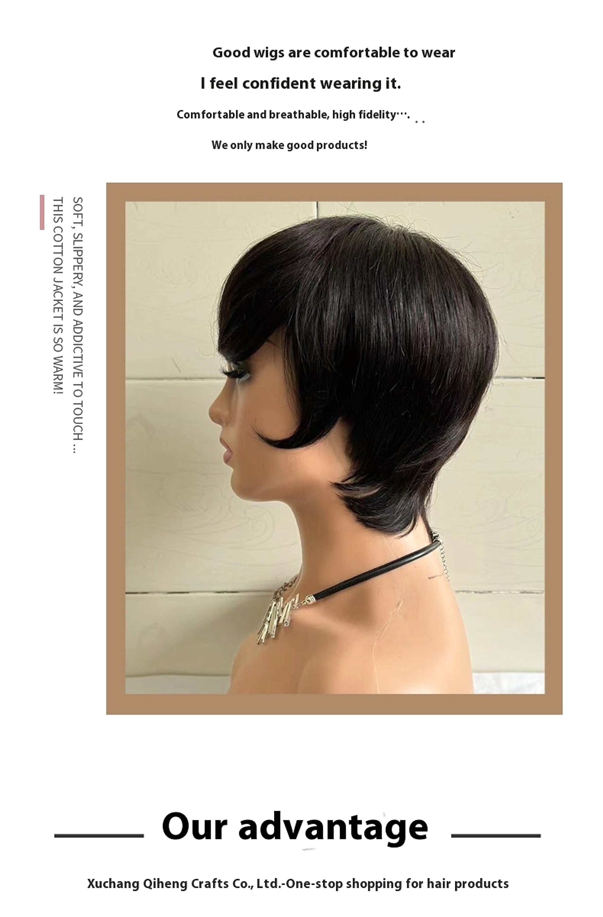 VelvetFlow Short Hair Rihanna Look - Real Human Hair - enhanced image 5