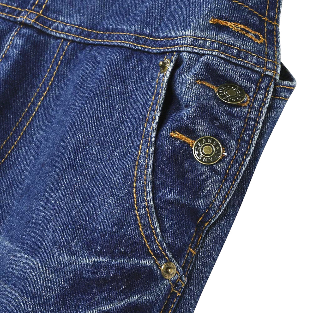 Shredded denim jumpsuit overalls - enhanced image 5