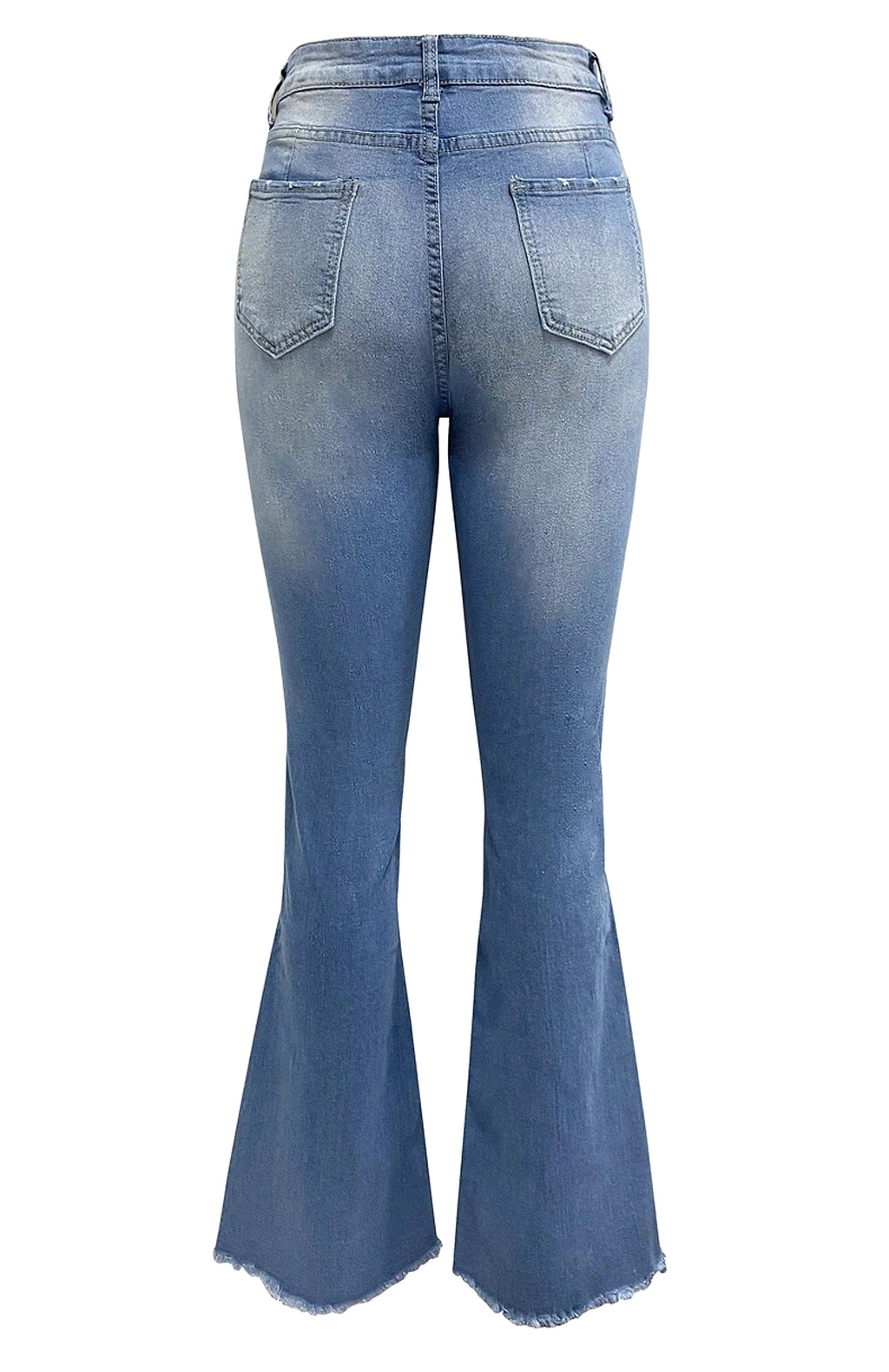 Simple Slim-fit Washed Denim Trousers With Pockets For Women - enhanced image 5