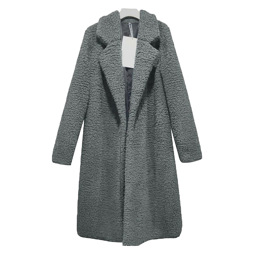 Slim Women's Lapel Long Sleeve Solid Color Street Jacket - enhanced image 5