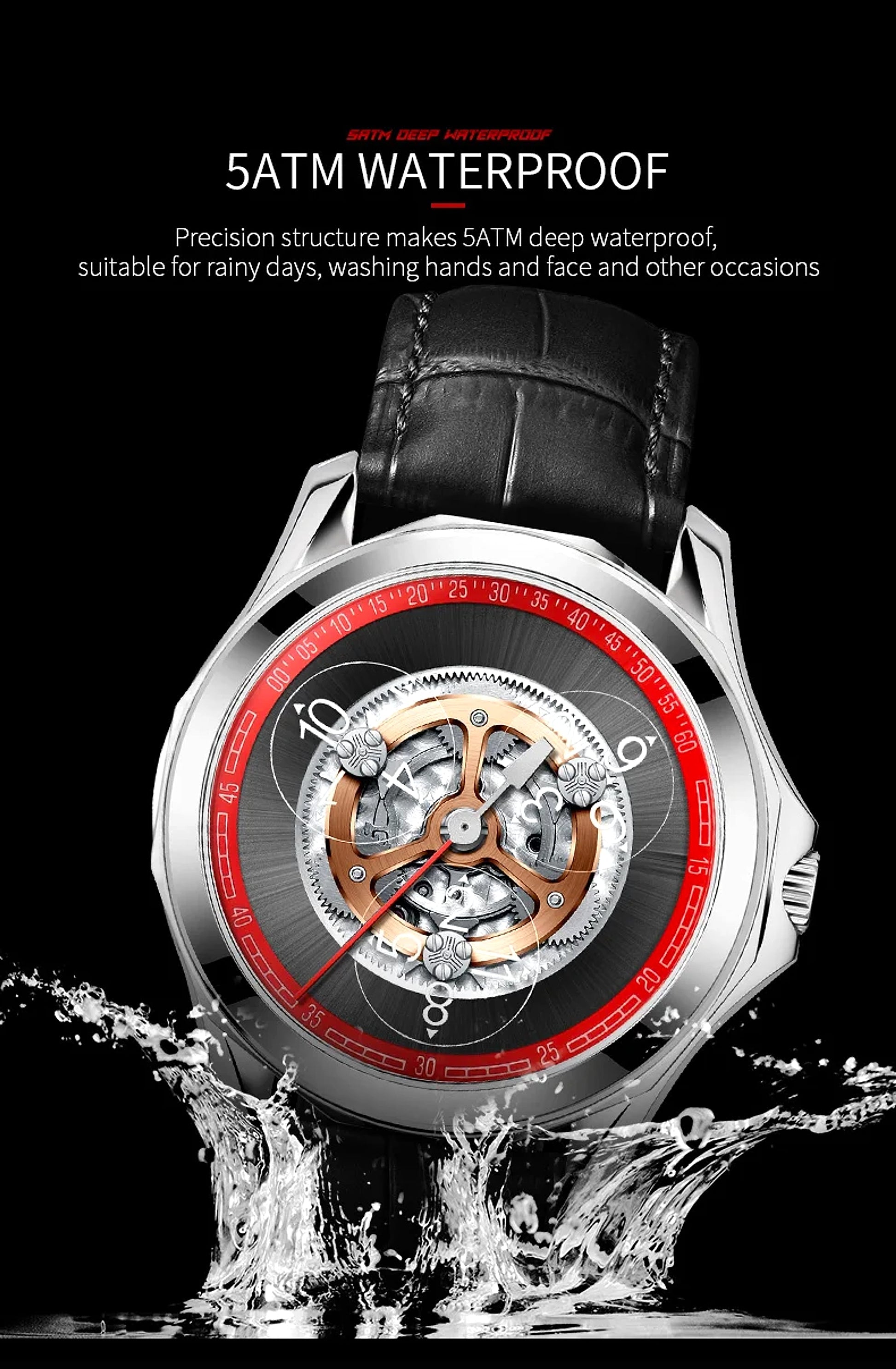 Small Watch Men's Automatic Hollow Mechanical Watch – Precision Craftsmanship - enhanced image 5