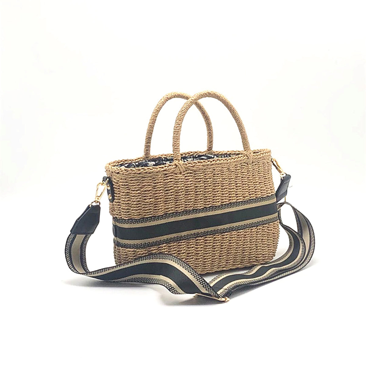 SolunaWeave™ – Coastal Barrel Straw Satchel - enhanced image 5
