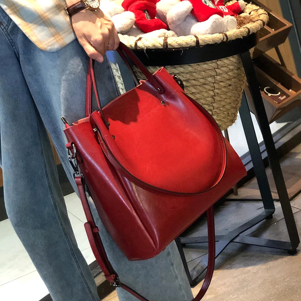 SolunaWeave™ – Heritage Luxe Leather Tote - enhanced image 5