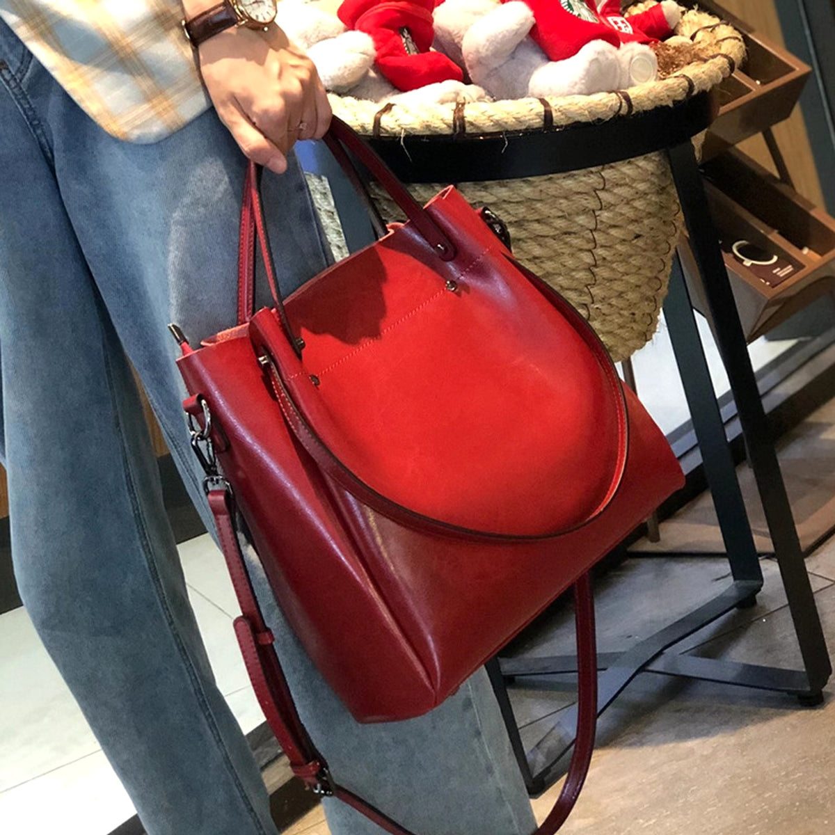 SolunaWeave™ – Heritage Luxe Leather Tote - enhanced image 5