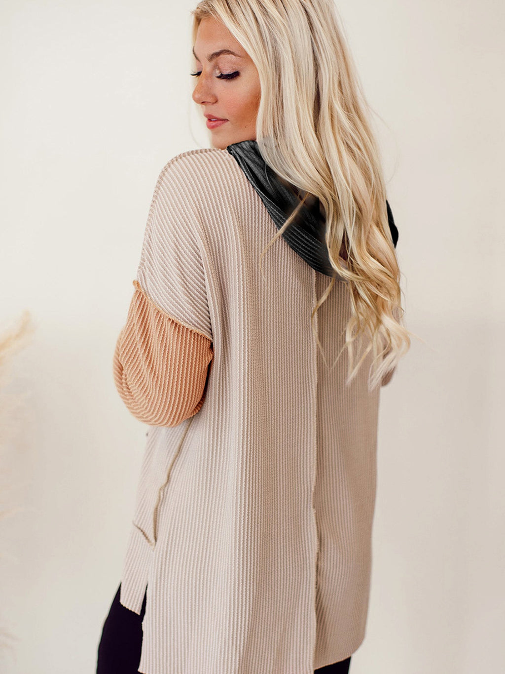 Split Long Sleeve Sweater Women's - enhanced image 5
