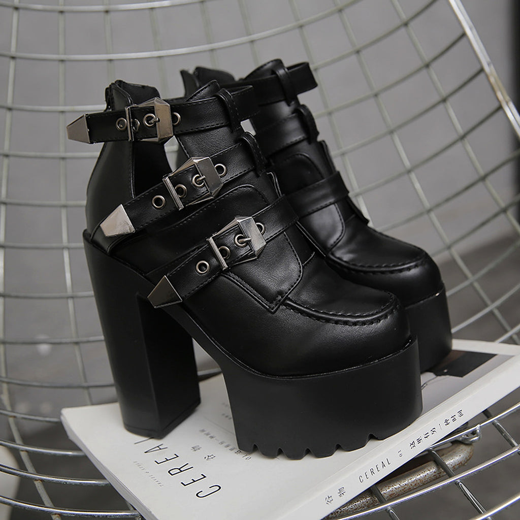 Spring Chunky Heel High Boots Shoe Women - enhanced image 5