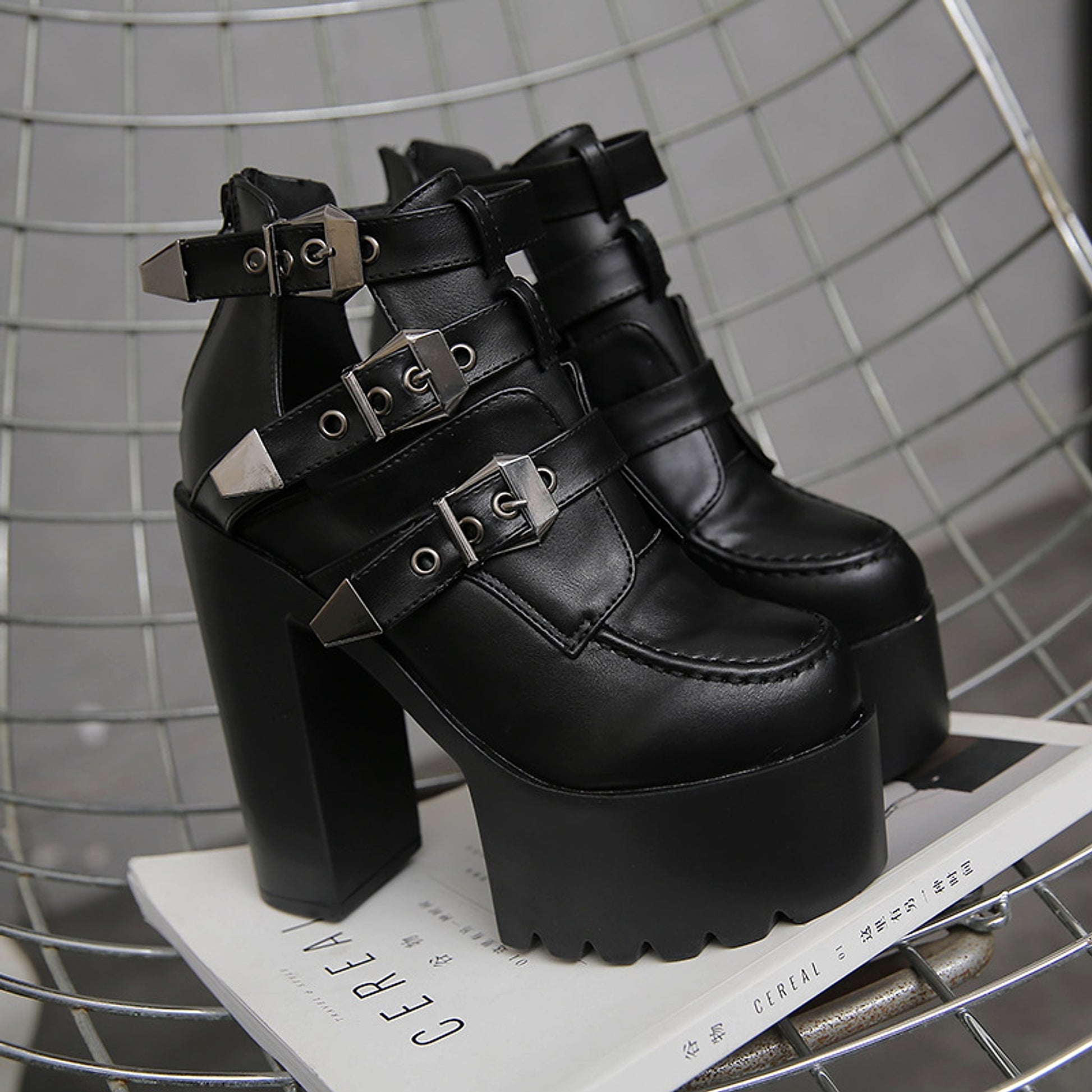 Spring Chunky Heel High Boots Shoe Women - enhanced image 5