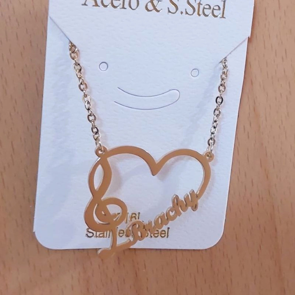 Stainless Steel Heart Pendant With Custom Name – Elegant & Personalized Necklace - enhanced image 5