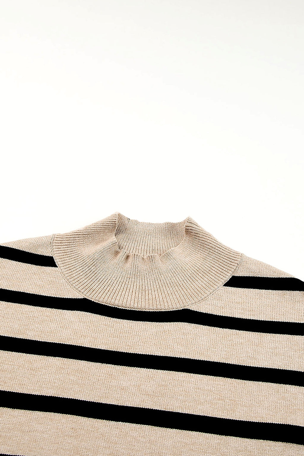 Striped Turtleneck Sweater Women's Cuffs - enhanced image 5