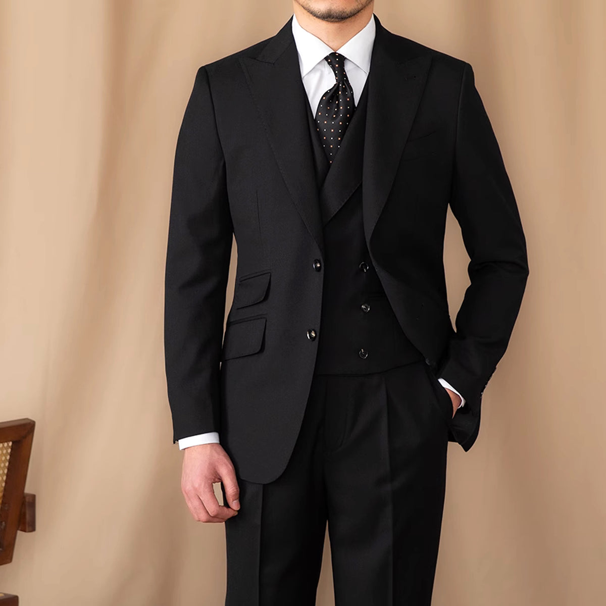 Woolverton™ – Three-Piece Pure Wool Business Suit - enhanced image 5
