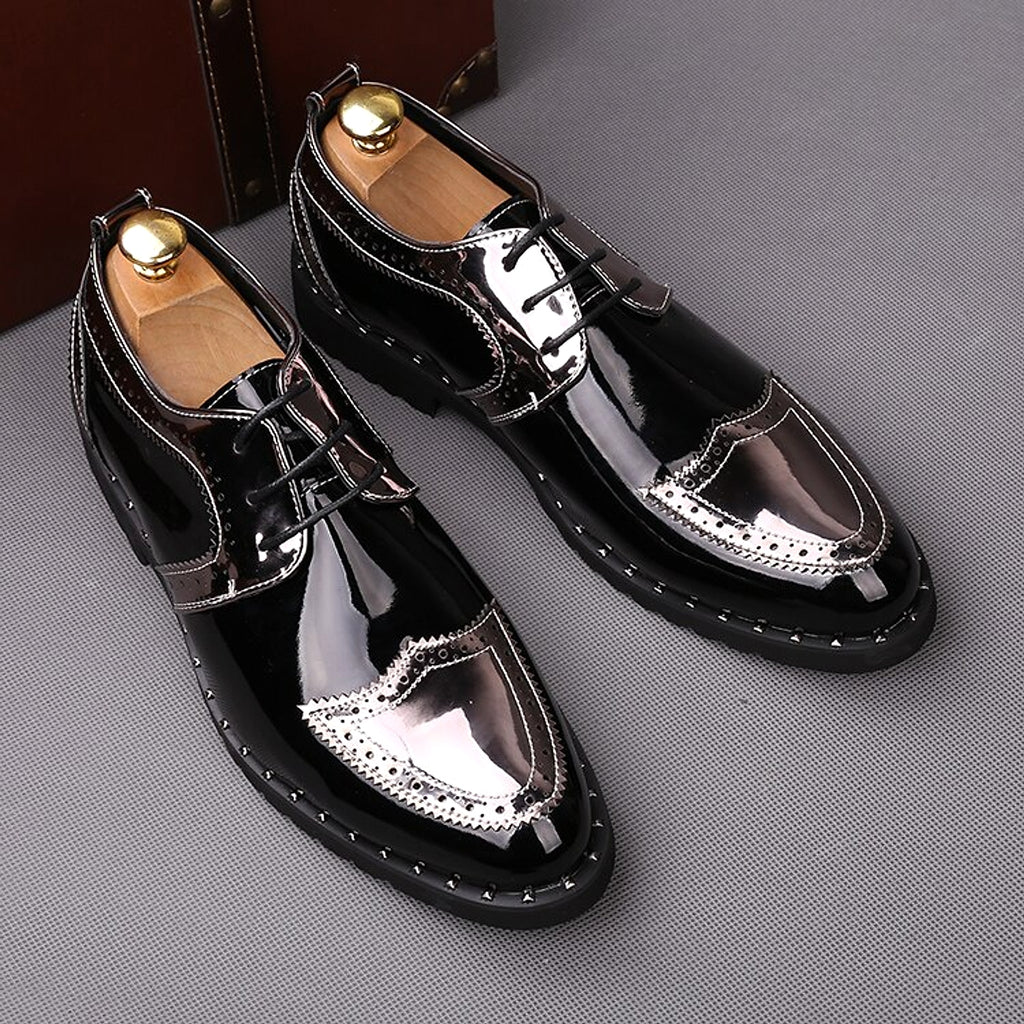 Summer British pointed casual leather shoes Men - enhanced image 5