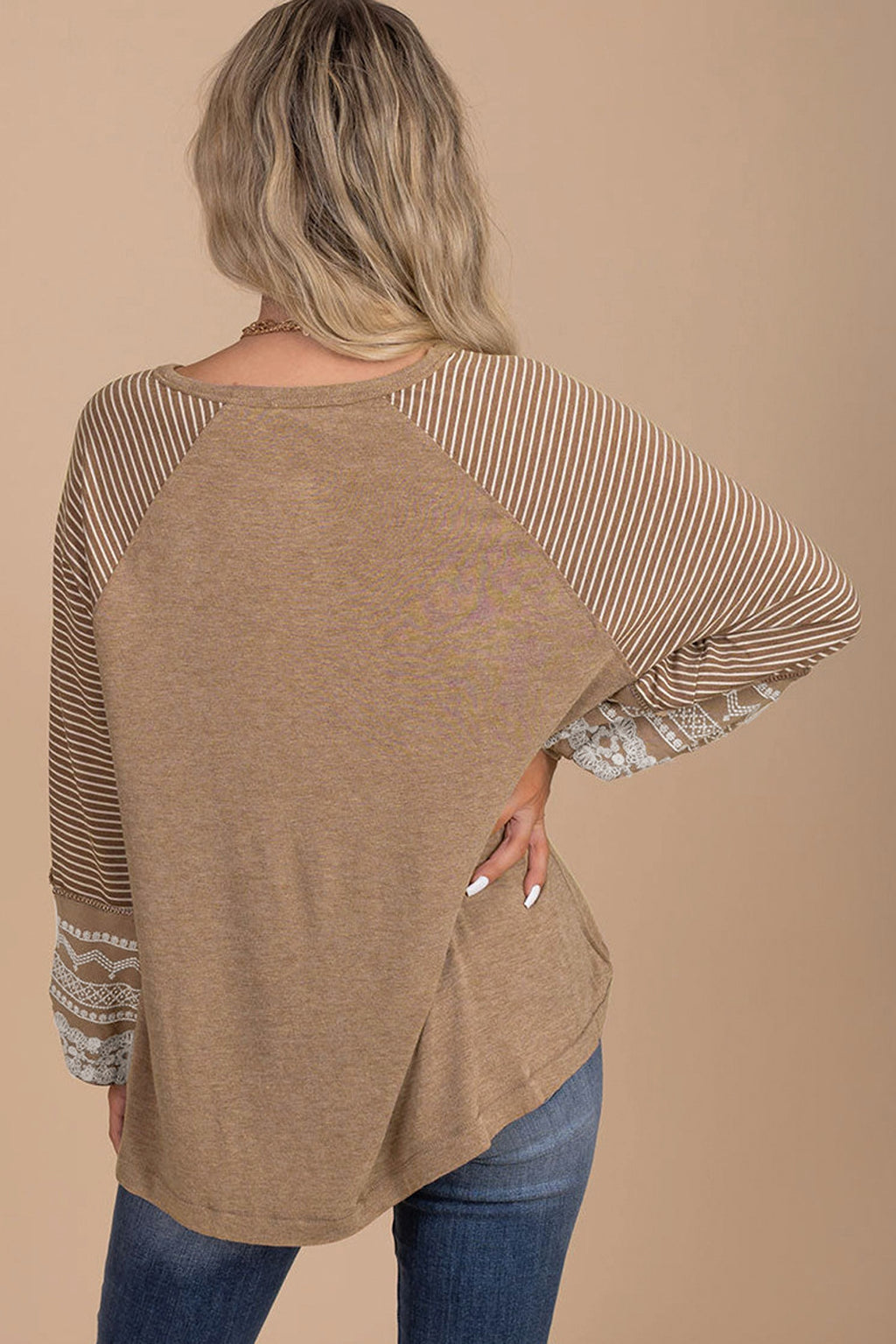 Sweater Round Neck Long Sleeves Top For Women - enhanced image 5