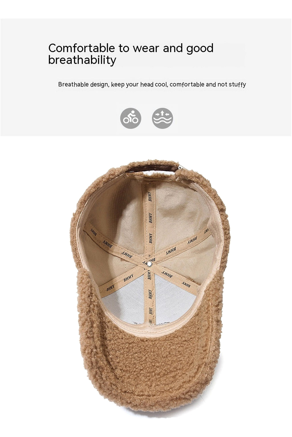 Thickened Warm Peaked Street Versatile Winter Baseball Cap - enhanced image 5