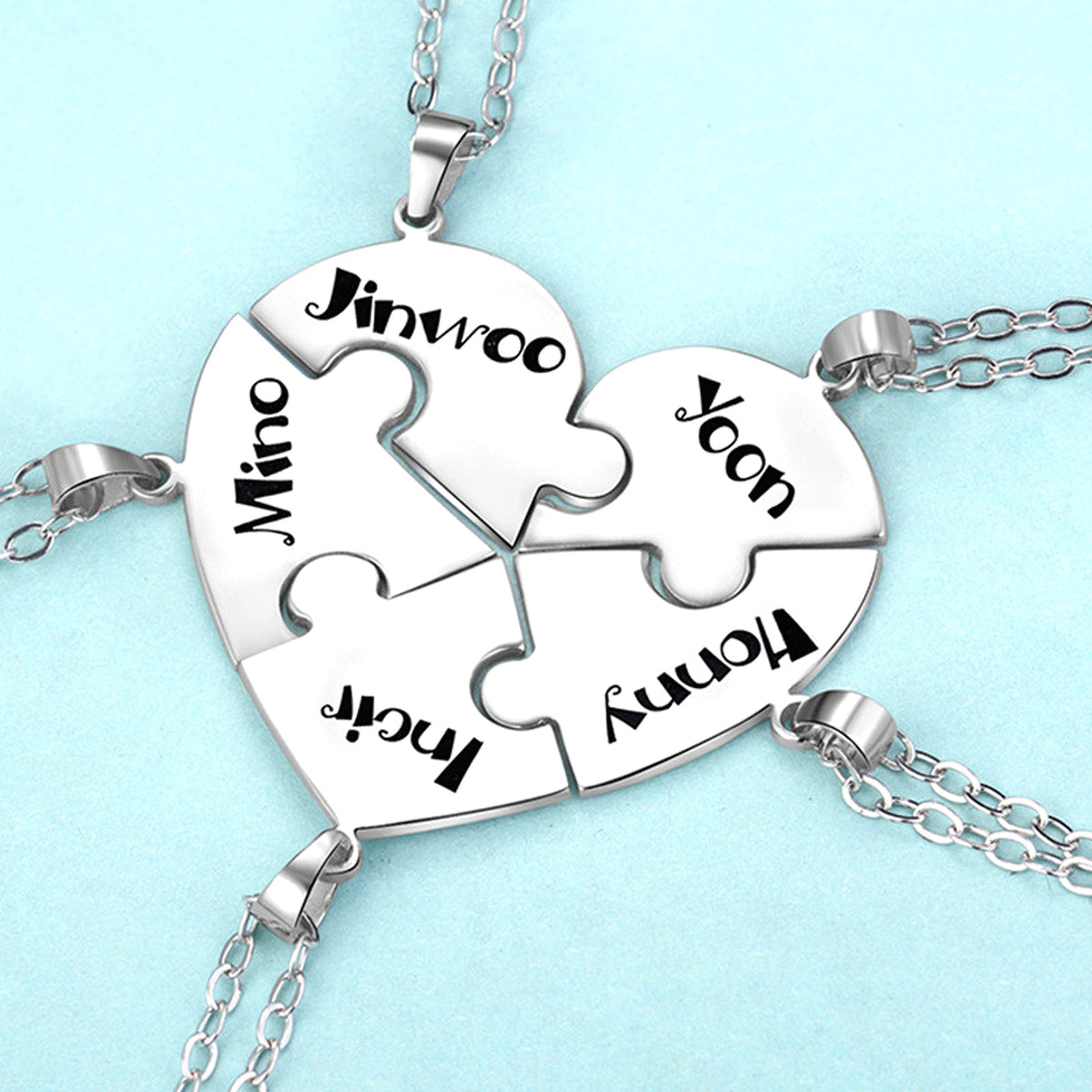 Personalized Family Pendant – Heart Necklace for Siblings & Loved Ones - enhanced image 5