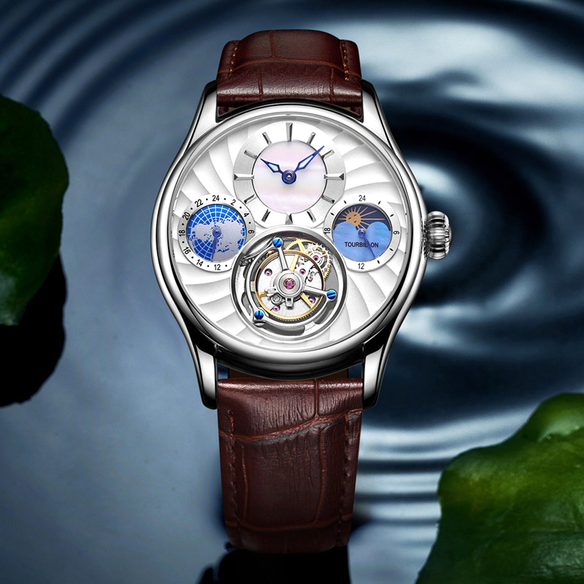 Tourbillon Hollow automatic men's business mechanical watch - enhanced image 5