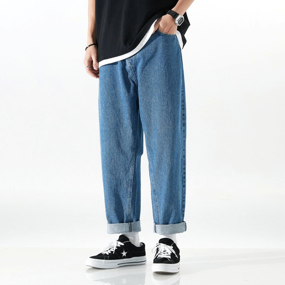 Trendy Brand Drape Jeans Men - enhanced image 5