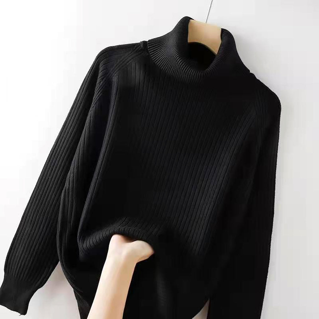 Turtleneck Bottoming  Oversized Knit Sweater - enhanced image 5