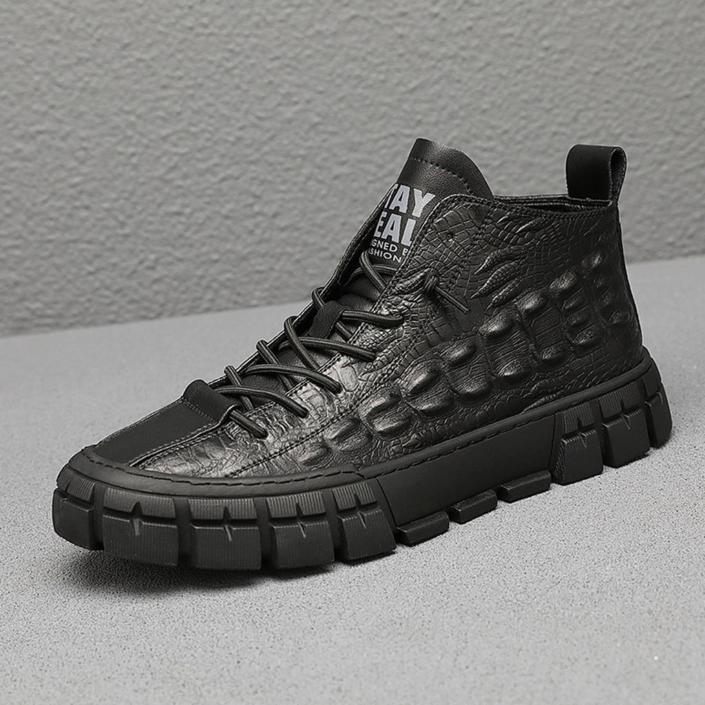 UrbanEdge™ – Men’s High-Top Leather Boots with Warm Lining - enhanced image 5