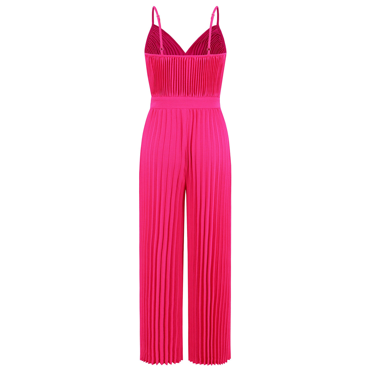 V-neck Suspender Pleated Jumpsuit Women - enhanced image 5