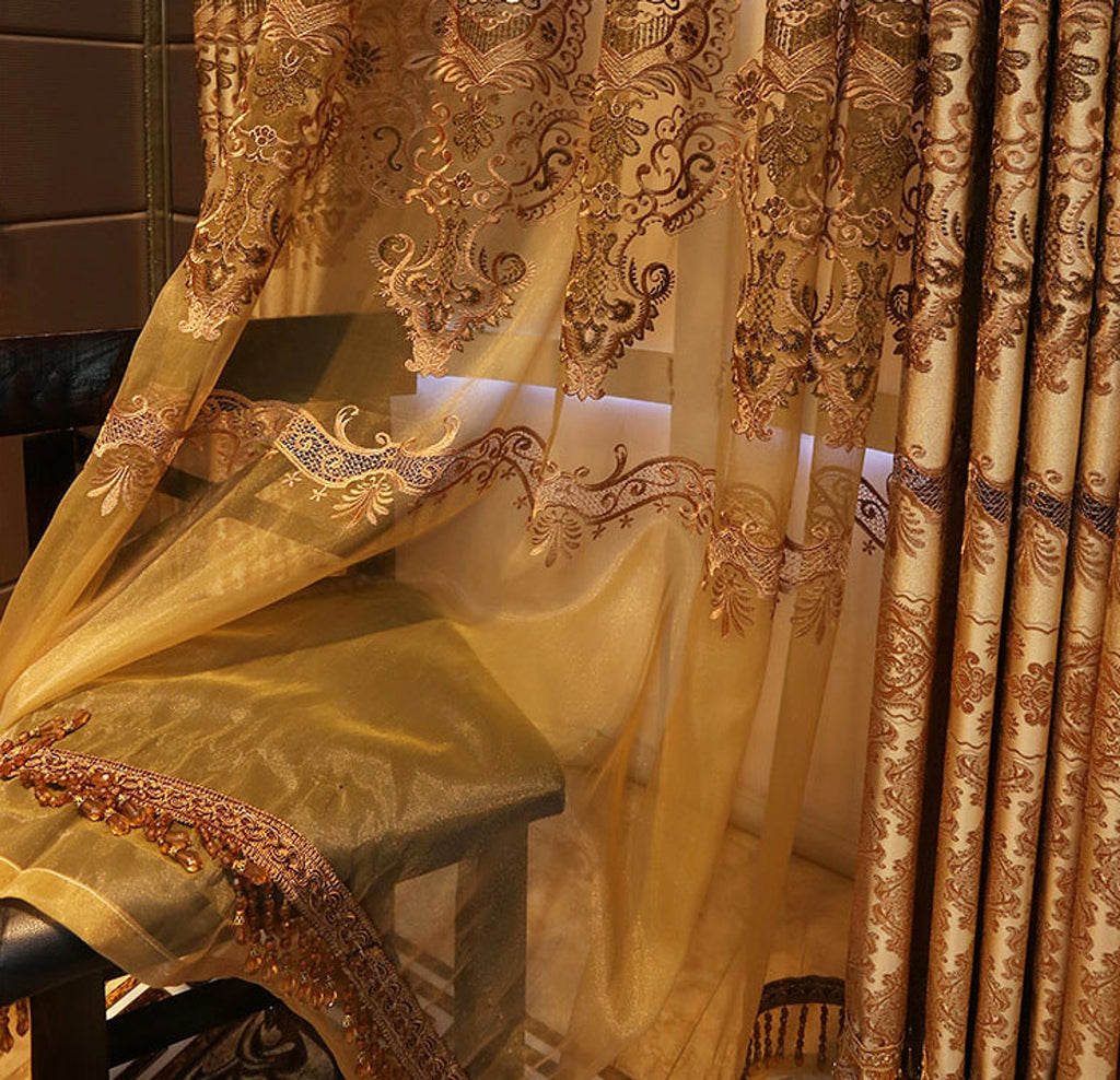 VeloraDrape™ – European Luxury Embroidered Curtains for Grand Spaces - enhanced image 5