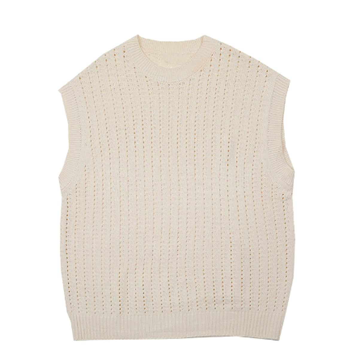 Vintage American Hollow-out Design Sweater Vest  Men - enhanced image 5