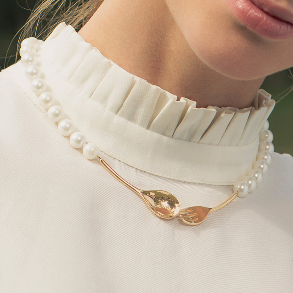 Vintage premium pearl necklace - enhanced image 5