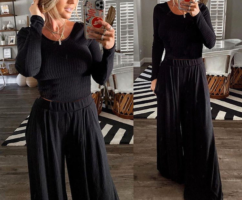 Wide leg pants jumpsuit - enhanced image 5