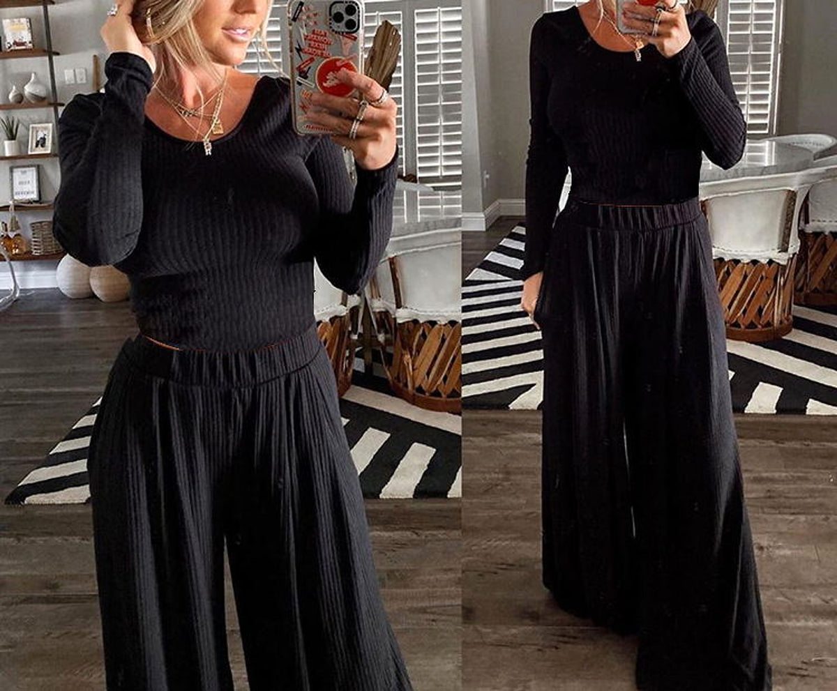 Wide leg pants jumpsuit - enhanced image 5