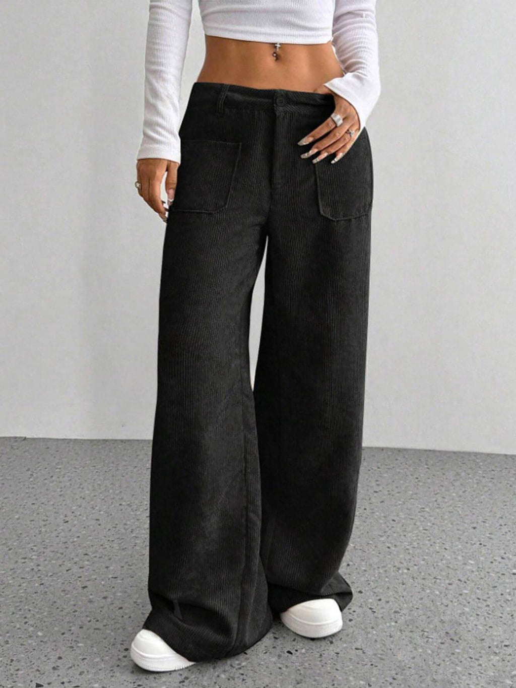 Wide Leg Pants with Pockets - enhanced image 5