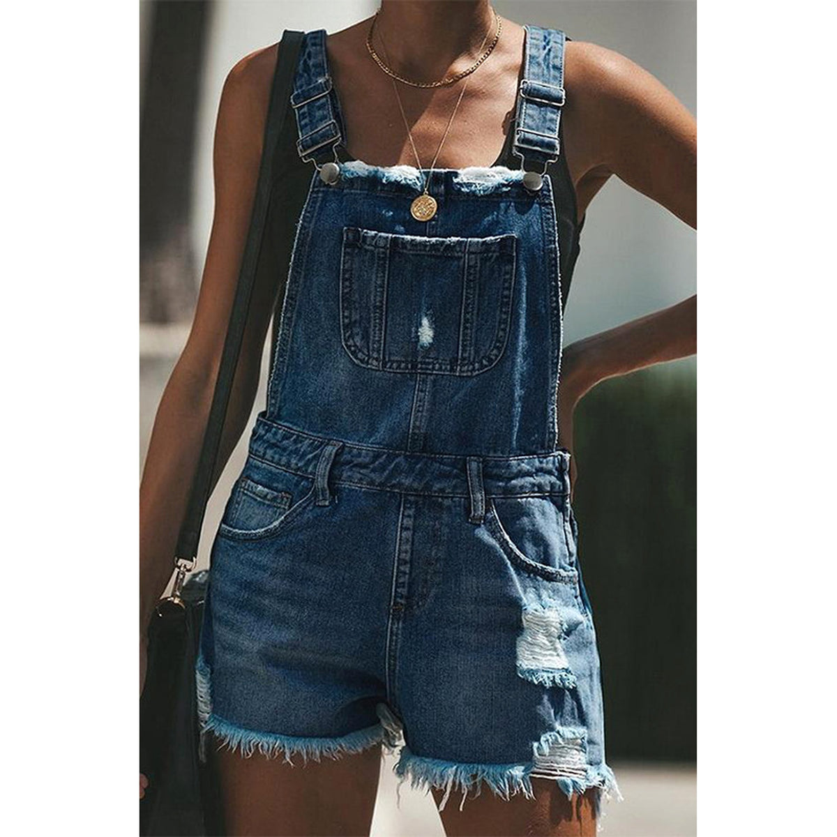 Women Casual Suspender Trousers Jeans - enhanced image 5