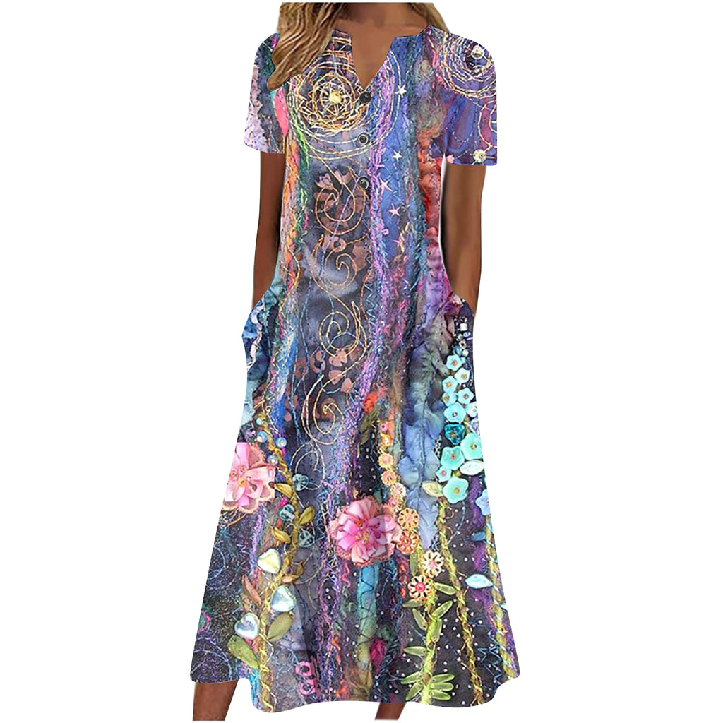 Women’s Summer Midi Dress – Casual, Light & Pocket-Ready - enhanced image 5