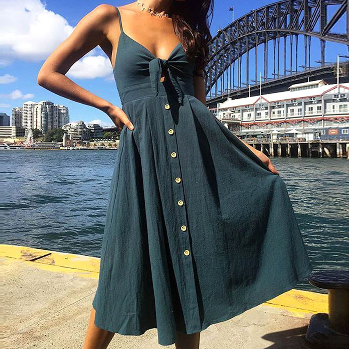 Women Summer Dresses Sleeveless Backless Strap Long Close-fitting Sheath Female Party Evening Dresses Vestidos - enhanced image 5