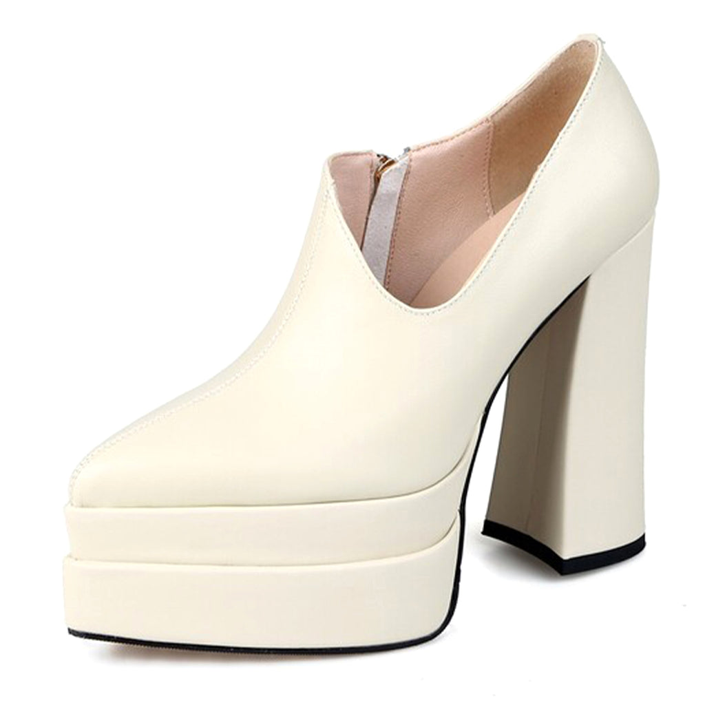 Women With Pointed Deep Cut High Heels - enhanced image 5