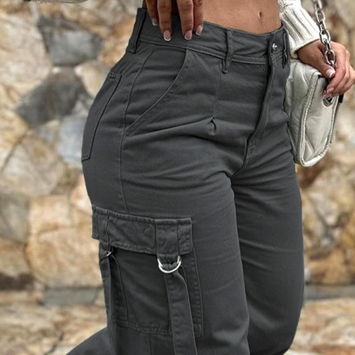 Women's Casual Patch Pocket Straight-leg (Jeans & Pants) - enhanced image 5