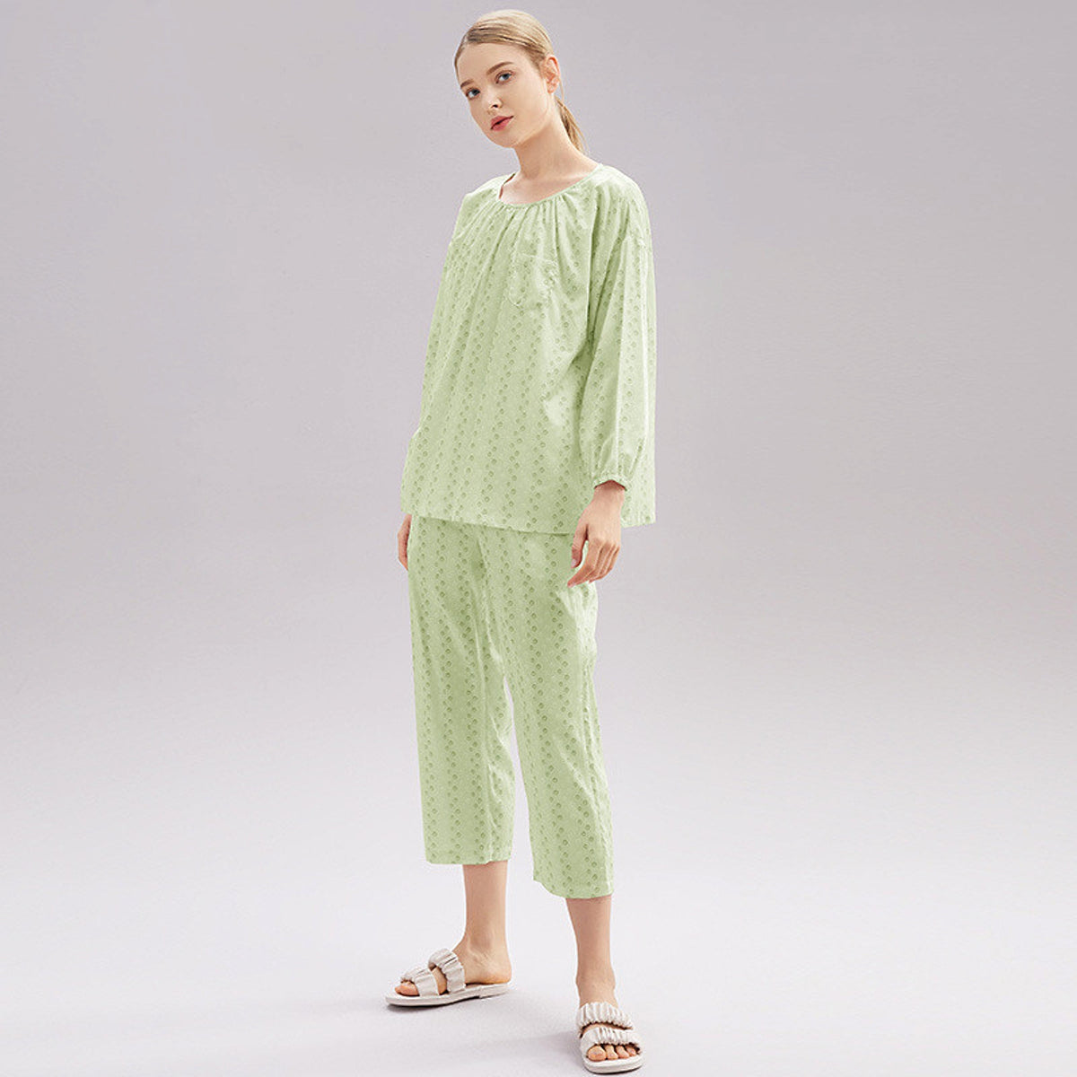 Women's Cotton Pajamas Spring Long-sleeved Homewear Thin New