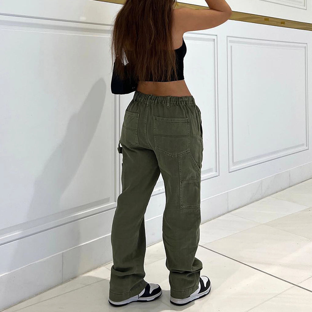 CargoMuse™ – High Waist Straight-Leg Utility Jeans for Women - enhanced image 5