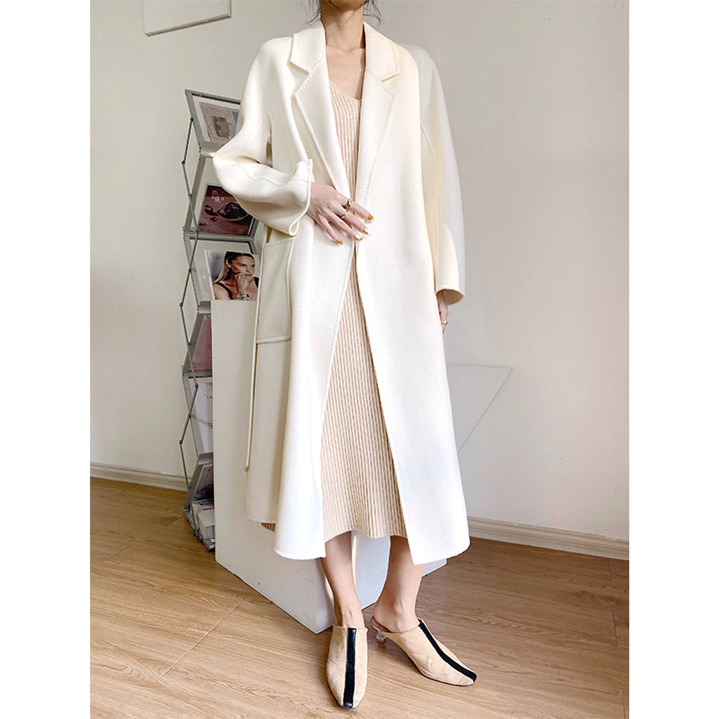 Women's Fashion Double-Sided Cashmere Water Ripple Coat – Luxury & Versatility - enhanced image 5