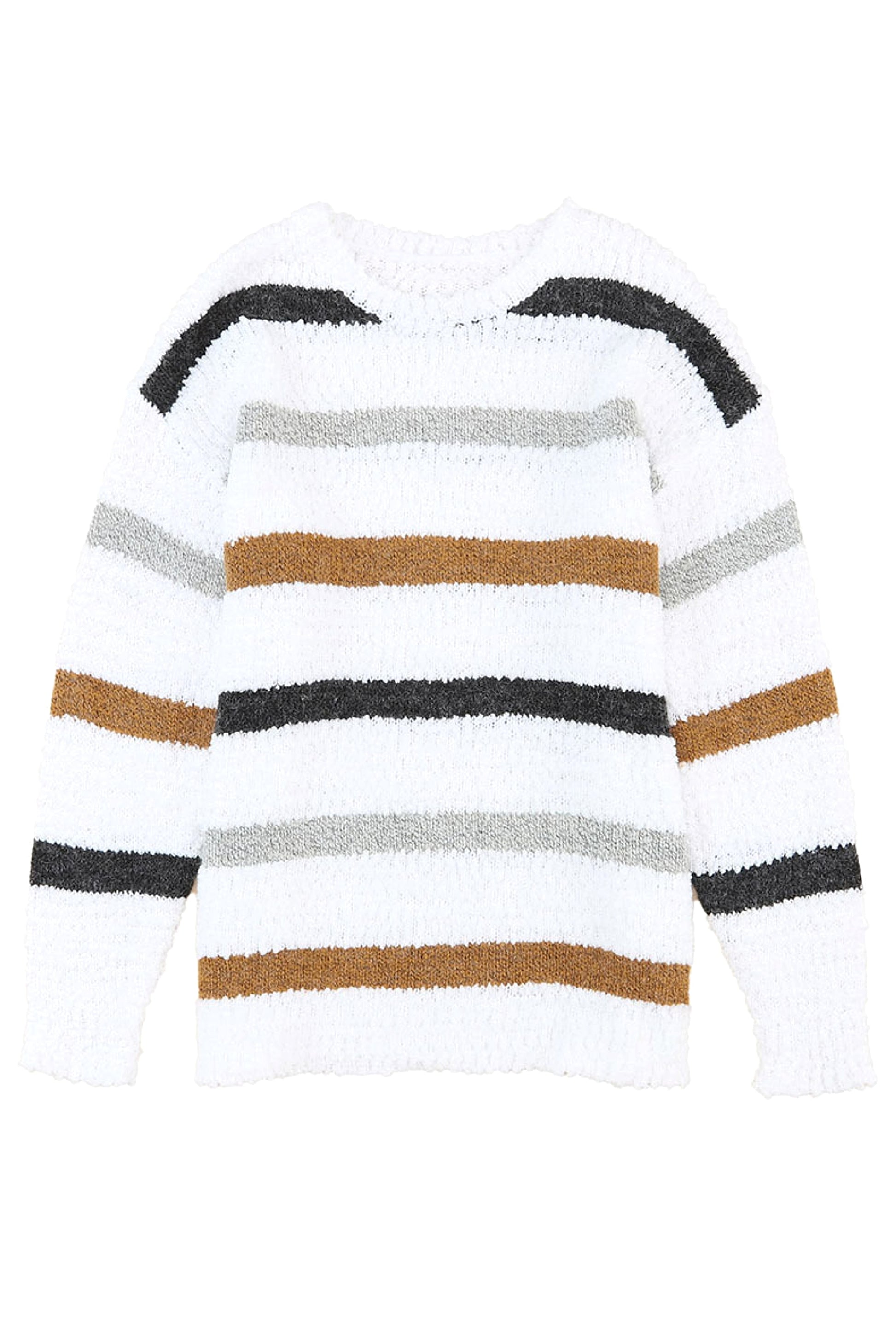 Women's Fashion Striped Printed Long Sleeves Sweater (T-Shirt) - enhanced image 5