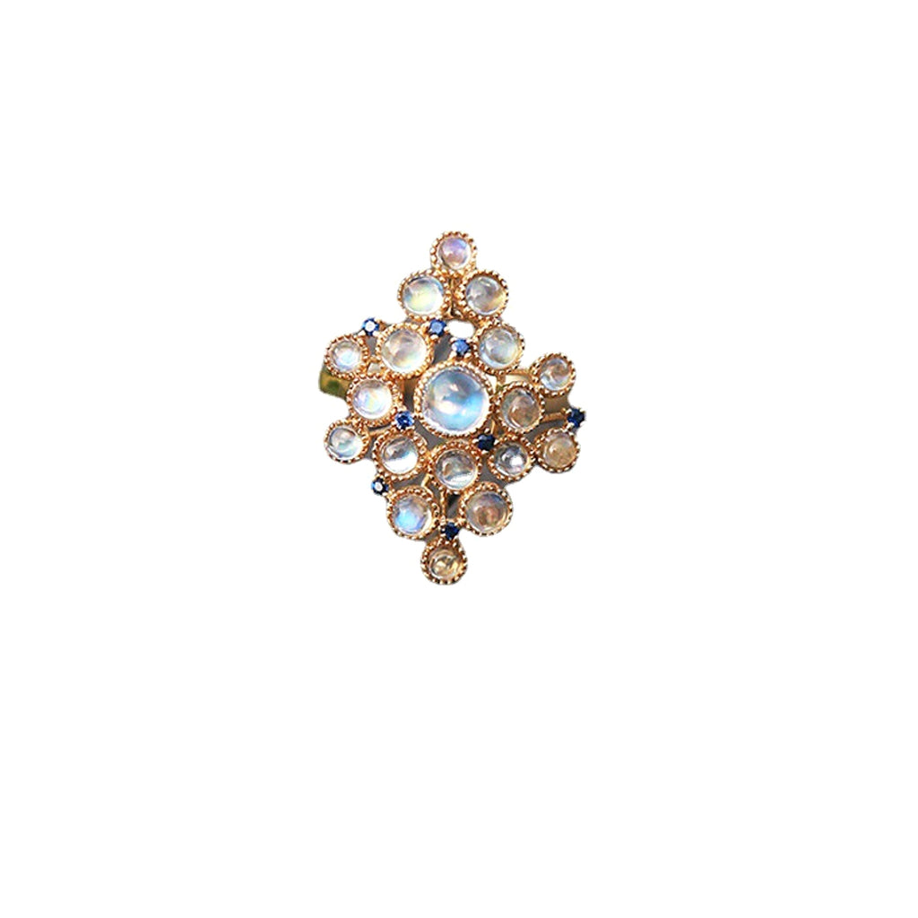 Women's Fashion Trend Inlaid Sapphire Ring - enhanced image 5