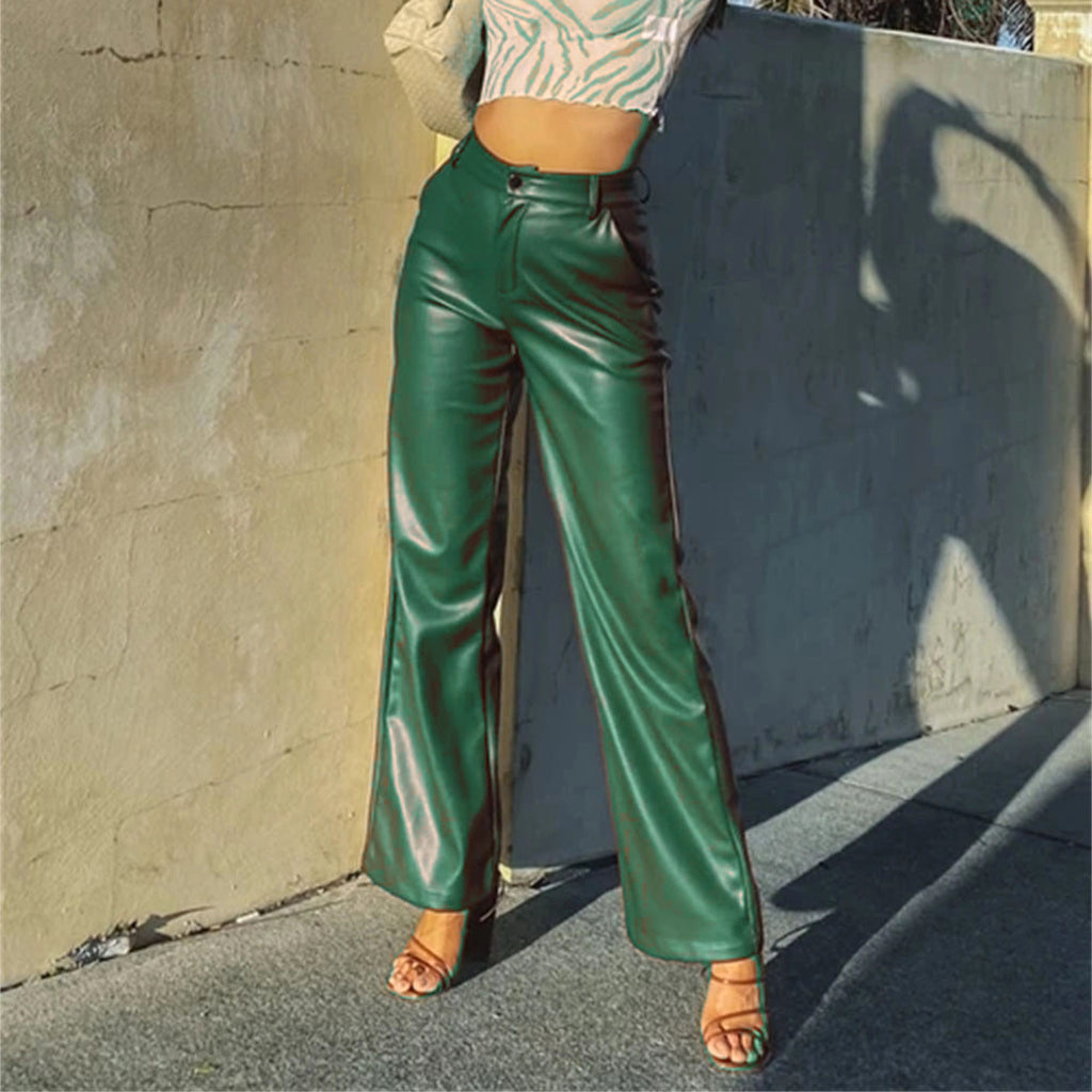 Women's High Elastic PU Leather Pants (Jeans) - enhanced image 5