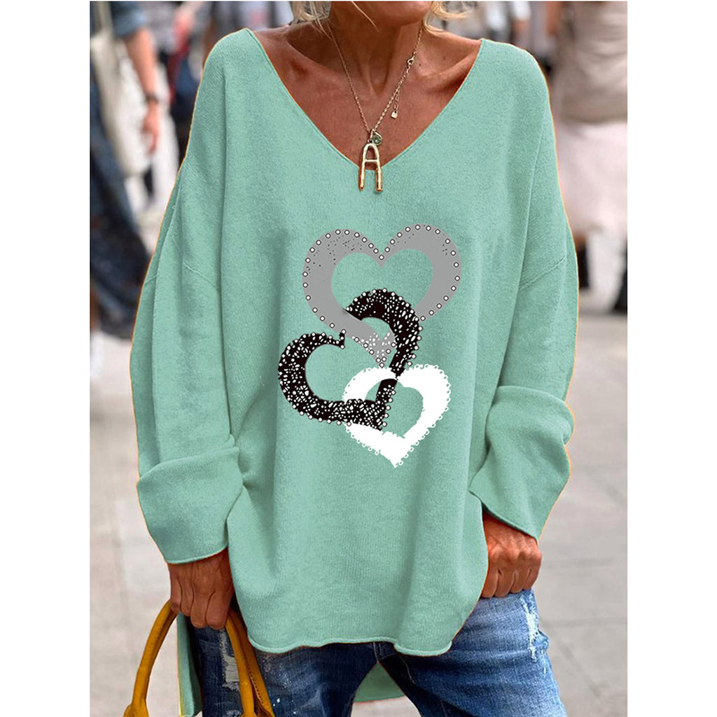 Women's Long Sleeve Loose Casual And Comfortable T-shirt Top - enhanced image 5