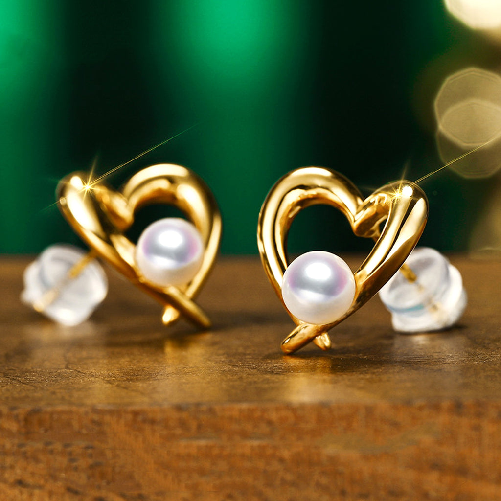 Women's Natural Pearl Earrings - enhanced image 5