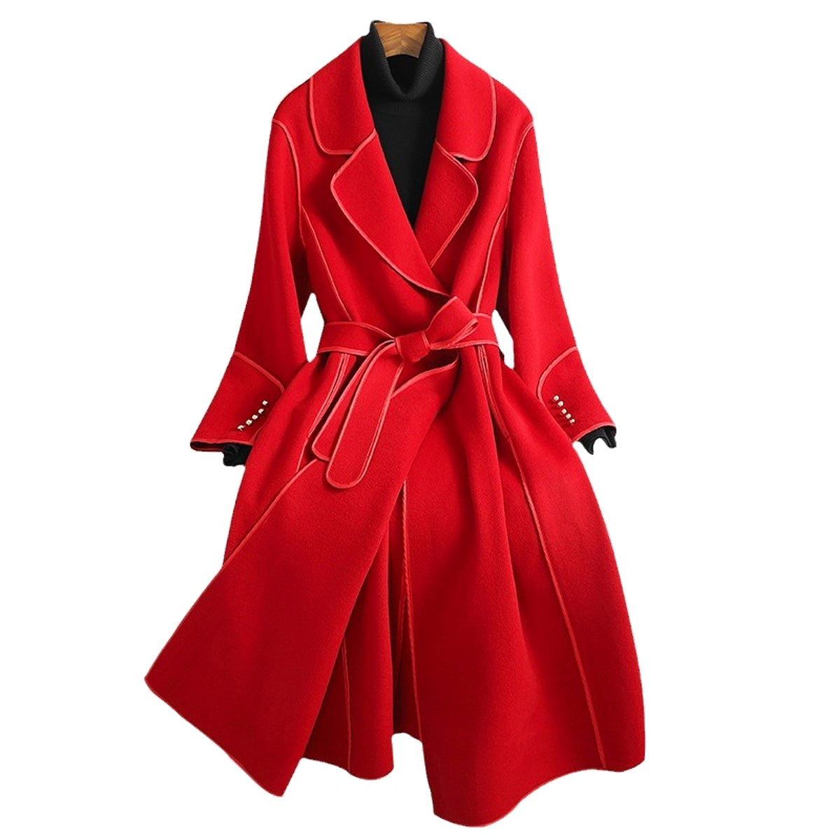 Women's Slim-Fit Wool Overcoat – Timeless Elegance & Comfort - enhanced image 5