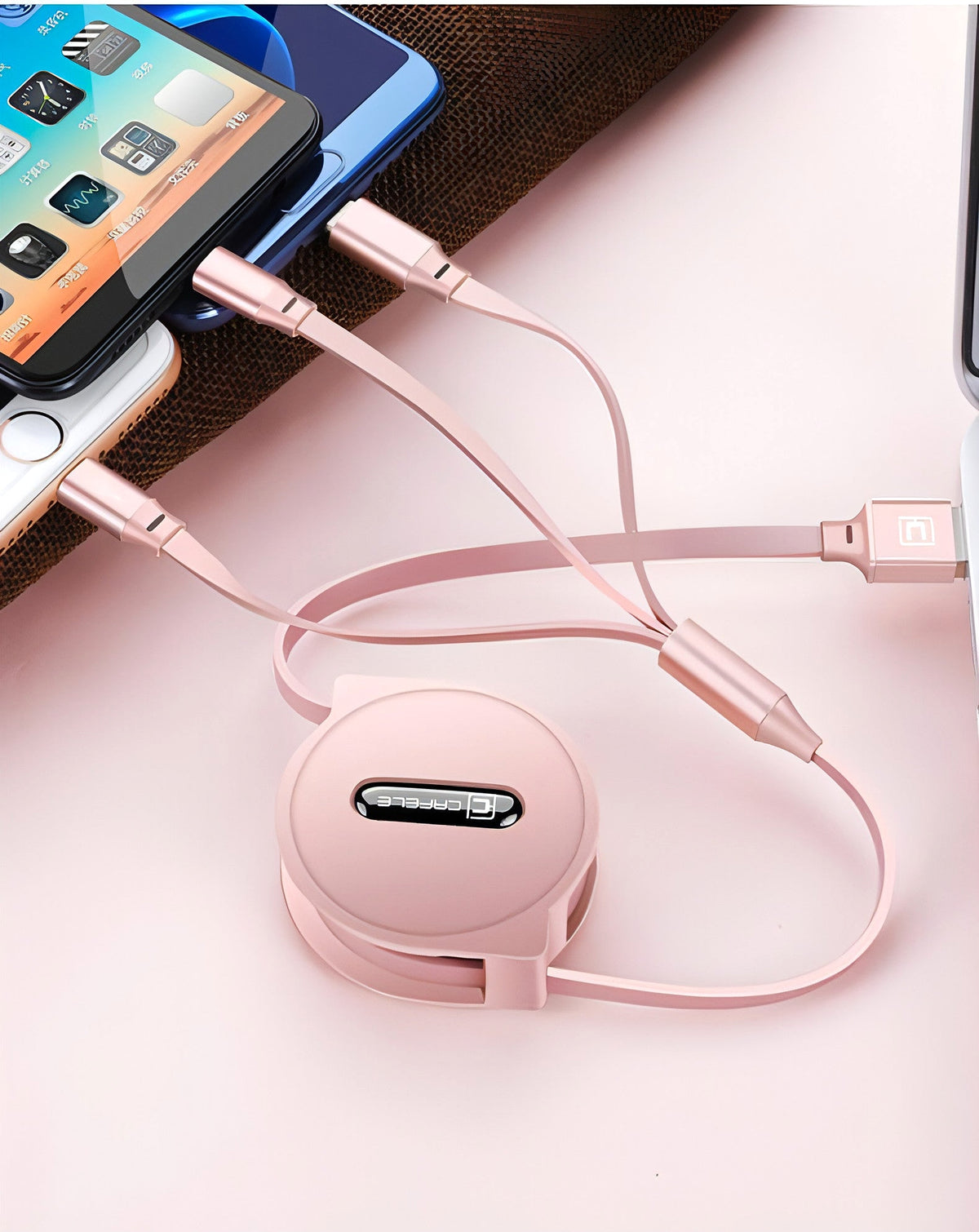 Z. Telescopic three-in-one charging line mobile phone multi-function multi-head Accessories - enhanced image 5